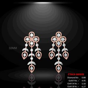 Collar de diamantes naturales de 14 quilates con pendientes, certificado IGI, color EF, corte brillante redondo, 4.29 ct, claridad VVS VS, joyería fina para mujer - Product Image 4