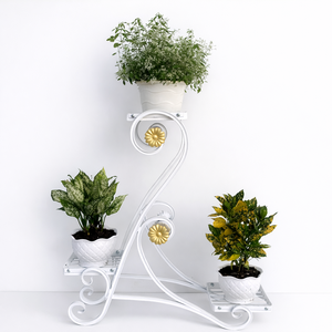 Luxury Wrought Iron Plant Stands for Outdoor Garden Flower <b>Pot</b> <b>Holder</b> Decorative Metal Plant Display Furniture - Product Image 1