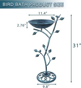 Fabricante confiable de baños para pájaros de hierro con acabado vintage para decoración de jardines y actividades diarias de alimentación de aves al aire libre - Product Image 4