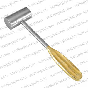 Maillet chirurgical Cottle pour os, 24 cm, en acier inoxydable, instrument orthopédique pour chirurgie osseuse, tête de 33 mm, réutilisable - Product Image 5