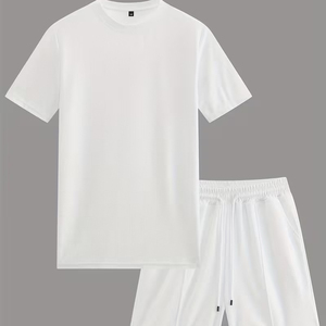 Conjunto de Algodón para Hombre, Fabricante, 2 Piezas, Camiseta y Pantalones Cortos Cargo, Verano, OEM, ODM, Venta al Por Mayor - Product Image 2
