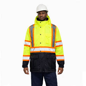 เสื้อแจ็คเก็ตนิรภัยระบายอากาศได้ดี ทนทาน มองเห็นได้ชัดเจน เหมาะสำหรับงานอุตสาหกรรม ก่อสร้าง และงานสาธารณูปโภค - Product Image 1