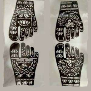 สติกเกอร์ลายเฮนน่าสำหรับเจ้าสาว งานเทศกาล ผู้หญิง สาวๆ ลายดอกไม้ สำหรับเท้า คอ ไหล่ ใช้งานง่าย ติดทนนาน - Product Image 2