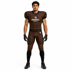 Conjunto de Uniforme de Fútbol Americano para Hombre, MOQ Bajo, Alta Calidad, Poliéster/Algodón, Estampado por Transferencia de Calor, Patrón 3D, Pantalones Cortos Deportivos - Product Image 3