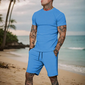 Ensemble de survêtement à capuche pour garçons, color-block, manches longues, respirant, short sportif avec poches latérales, vêtements de printemps - Product Image 6