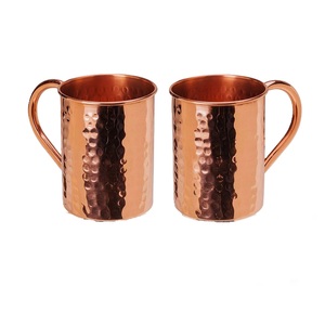 Mug en cuivre avec finition martelée et poignée pour servir de la bière, style vintage, résistant à la chaleur - Product Image 6