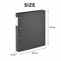 Classeur A4 personnalisé avec logo, 4 anneaux, couleurs Morandi, classeur en plastique durable, sans acide, résistant aux intempéries, pour fournitures de bureau et scolaires