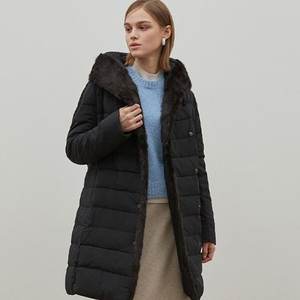 เสื้อโค้ทขนเป็ดสำหรับผู้หญิงฉลากช้อปปิ้งทีวีเกาหลีขนมัสคแรตธรรมชาติยืดได้และมีสไตล์ - Product Image 1