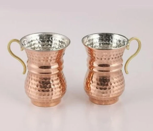 High Quality Finish Pure Copper <b>Mugs</b> & Glass Set of 3 Dishwasher Safe Eco Friendly <b>Mug</b> For Household Drinking Good For Health - Product Image 6