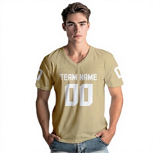 Maillot de football américain pour homme, col en V, nom de l'équipe 00, impression sublimée, polyester respirant, manches courtes, coupe classique, toutes saisons - Product Image 5
