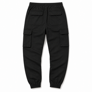 Pantalones Jogger Cargo de Punto con Cordón Elástico para Hombre, Transpirables, de Corte Holgado, Casuales, Deportivos, de Poliéster/Algodón, OEM ODM - Product Image 5