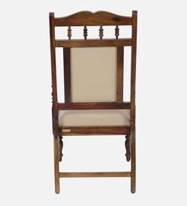 Fauteuil traditionnel en bois de Sheesham à dossier haut et accoudoirs - Product Image 3