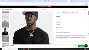 Custom OG Cube <b>Diamond</b> Pendant <b>Necklace</b> 925 <b>Silver</b> Hip Hop Tennis Chain 6.5mm - Product Image 6