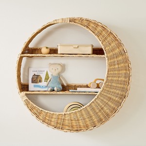 Ensemble d'étagères murales en rotin tressé, prix le plus bas, étagère de rangement murale, accessoire domestique fait main - Product Image 3
