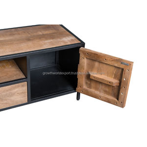 Buffet industriel en bois moderne 2025 2 portes 1 tiroir élégant fait à la main meubles pour la maison hôtel salon salle à manger cuisine - Product Image 4