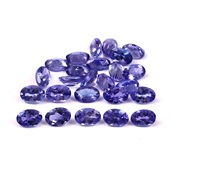 Tanzanite 100% naturelle traitée thermiquement, taille ovale 5x3mm, facettée, bleue pleochroïque, effets optiques spéciaux, 0,25 carat, pierre libre pour bijoux DIY
