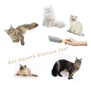 Peignes de toilettage pour animaux de compagnie en plastique personnalisés, à dents fines, pour démêler et prendre soin du pelage - Product Image 6
