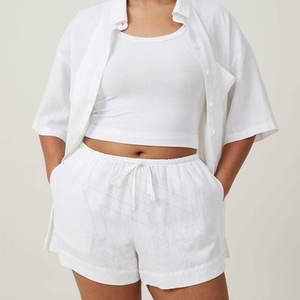Pantalones Cortos Casuales de Verano para Mujer, Cintura Alta, 100% Algodón, Transpirables - Precio al por Mayor - Product Image 5