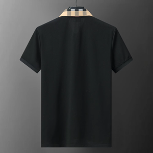 Camiseta de Manga Corta para Hombre, Sin Plancha, Informal, Verano, 100% Algodón, Antiarrugas, Tejido de Punto, Alta Calidad - Product Image 2