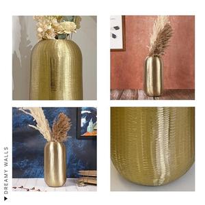 Jarrón Decorativo de Metal con Acabado de Diseño para Flores, Adorno Premium para el Hogar - Product Image 1