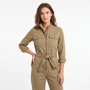 <b>Women's</b> Winter Loose Solid <b>Utility</b> <b>Jumpsuit</b> Casual Cargo One-Piece Outfit OEM ODM Wholesale Factory Custom Logo | Low MOQ - Product Image 4