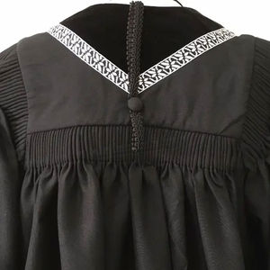 Robe de clergé unie fabriquée en usine, avec logo personnalisé, en coton à séchage rapide, style ethnique du Moyen-Orient, à manches longues, pour évêque ou doctorat - Product Image 5