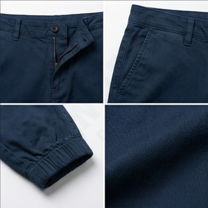 Pakistan Manufacturer Wholesale Cotton Spandex Men's Slim Fit Khaki <b>Chino</b> Pants <b>Elastic</b> <b>Waist</b> Straight Jogger Pants Customizable - Product Image 4