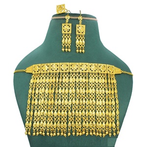 Martasha diseñador islámico Ramadán especial chapado en oro UAE joyería especial Dubai joyería collar pendiente conjunto Joyería Árabe - Product Image 4