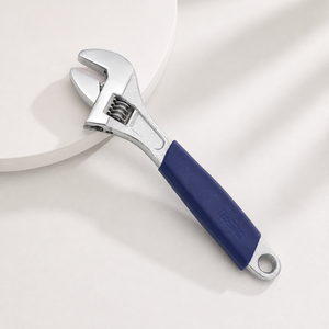 Heavy Duty Double End <b>Adjustable</b> <b>Wrench</b> Carbon Steel Chrome Plated Serrated <b>Jaw</b> Anti-Slip Handle 3-Year Warranty Grip <b>Wide</b> <b>Jaw</b> - Product Image 1