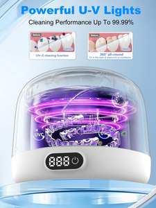 Limpiador Ultrasónico de Retenedores 45KHz, Limpiador Profesional de Dentaduras Postizas 200ml, Portátil para <span class=keywords><strong>Aparatos</strong></span> Ortodóncicos, <span class=keywords><strong>Invisalign</strong></span>, Protectores Bucales, Joyería, Uso Doméstico - Product Image 6