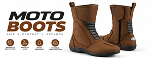 Botas de Motocicleta para Hombre Triarrow Supplies, de Media Caña, Impermeables, de Cuero Genuino, con Certificación CE y Suela Antideslizante - Product Image 2