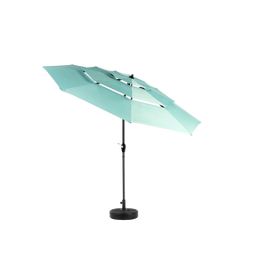 Ombrellone da Patio in Alluminio a 3 Livelli con Inclinazione Automatica, 3 Metri, per Tavoli da Mercato, Bordo Piscina - Grigio Chiaro (Base Non Inclusa) - Product Image 3