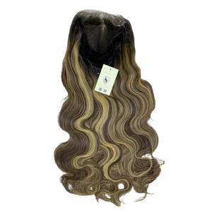 Perruques en cheveux humains naturels noirs et mèches ondulées, avec closure HD suisse 5x5, livraison rapide, pour femme noire - Product Image 1