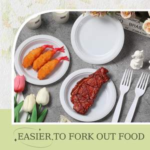 Assiettes jetables transparentes en PS de 6 pouces pour bébés et desserts - Biodégradables, écologiques, robustes, pour chocolats et bonbons - Product Image 3