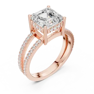 แหวนหมั้นเพชรทรง Asscher 3 กะรัต เพชรเลี้ยงในห้องปฏิบัติการ ประดับด้วยวงแหวนรอบนอกแบบซ่อน ตัวเรือนทองคำแท้ 18K รับรองโดย IGI สี E แหวนเจ้าสาวสำหรับผู้หญิง - Product Image 6