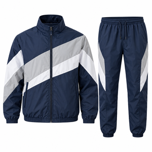 Chándal de Nailon para Hombre, Ropa Deportiva Moderna e Informal con Tejido Ligero, Puños Ajustables y Corte Holgado para Entrenamientos en el Gimnasio - Product Image 4