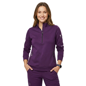 Blouse médicale personnalisée de qualité supérieure, veste de blouse médicale à col montant pour infirmière, manteau de réchauffement avec poches latérales, prix de gros pour vestes de blouses médicales - Product Image 4