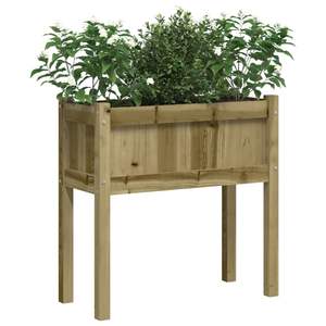 Juego de 2 Macetas y Jardineras Compactas de Madera de Pino Natural Tratada para Uso en Jardín - Product Image 3