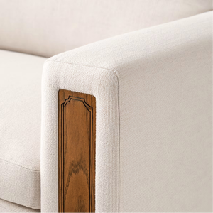 Modern L-Shape Sectional <b>Sofa</b> <b>Set</b> With Fabric <b>Cover</b> And Wood Legs For Living Room - Product Image 5