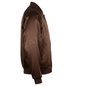 New Arrival <b>Men</b> Satin Varsity Winter <b>Jacket</b> Wholesale <b>Casual</b> Street <b>Men</b> Satin Varsity <b>Jacket</b> - Product Image 4