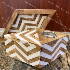 Quemador de Incienso de Madera con Incrustaciones de Madreperla, Mubkhar, Bandeja para Bakhoor, Set de Caja, Aromaterapia, Decoración Religiosa - Product Image 5