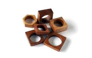 Anillo para Servilletas de Madera de Acacia Estilo Vintage, Decoración para Mesa de Comedor, Anillo para Servilletas para Bodas y Hogar, Artículo de Decoración para el Hogar al Mejor Precio - Product Image 2