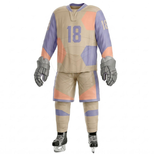 Made Pakistan Unisex Ice Hockey Uniforms Plus Size Customized Color Logo Printed Custom Team Name 100% Polyester Short - Product Image 3