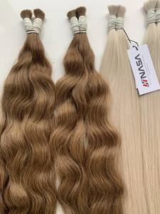 Extensions de cheveux en vrac prix usine cheveux vietnamiens Double noyer 100 grammes toutes les couleurs 12 pouces - Product Image 4