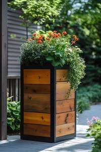 Pots et jardinières écologiques en bois, support de plantes durable pour l'intérieur et l'extérieur, pour la maison et le jardin - Product Image 5