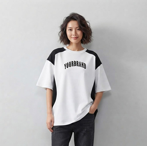 Camiseta Extra Grande de Lujo para Mujer, 100% Algodón, Logotipo Personalizable, Alta Calidad, Peso Pesado (220g), Ecológica, Transpirable, Camiseta Larga - Product Image 6