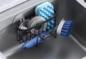 OEM/ODM Adhesive Sponge Rack for Kitchen <b>Sink</b> No Drilling Needed Rustproof Drain Holder Caddy Organizer Storage <b>Basket</b> - Product Image 4