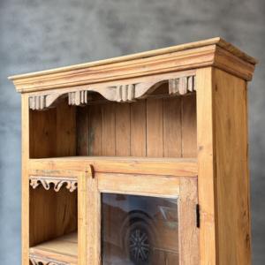 Best Collection Hand-Carved Open Shelf & Glass Cabinet antique Himalayan Art - Product Image 2