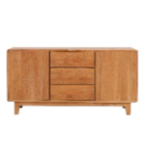 Aparador de Estilo Minimalista de 2 Puertas y 3 Cajones con Puertas y Cajones Hechos de Madera de Teca - Product Image 6