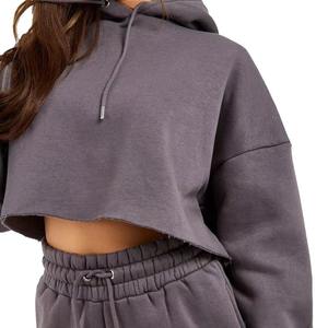 Sudaderas con Capucha Oversize de Forro Polar para Mujer, Personalizadas, al por Mayor, Listas para Enviar, para Fitness, Entrenamiento, Deportes y Gimnasio, con Estampado Gráfico y Conjunto Corto - Product Image 5